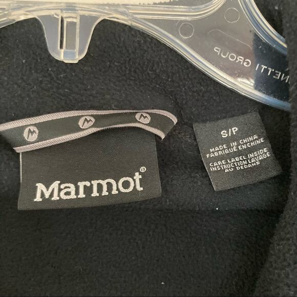 Marmot Black Fleece Half Zip Sweater Sz S - Picture 5 of 8